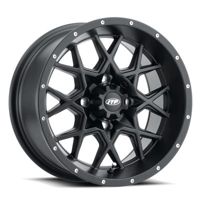ITP Hurricane 12x7 Matte Black PowerSports Wheel Part Number 1228633536B