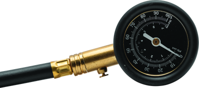 BikeMaster Dual Tire Gauge 100 PSI – Accurate Pressure Readings with Interchangeable Air Chucks