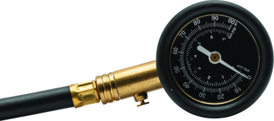 BikeMaster Dual Tire Gauge 100 PSI – Accurate Pressure Readings with Interchangeable Air Chucks