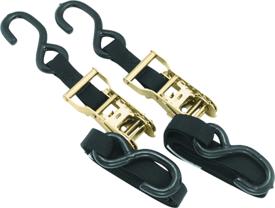 BikeMaster 1-Inch Ratchet Tie-Down Straps - Heavy Duty Nylon Cargo Securing (Part #100524)
