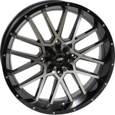 ITP Hurricane 20x6.5 PowerSports Wheel with Gloss Black Finish and Milled Edges
