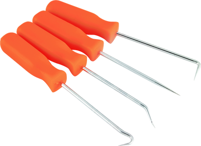 BikeMaster 4-Piece Mini Hook and Pick Set for Powersports Maintenance
