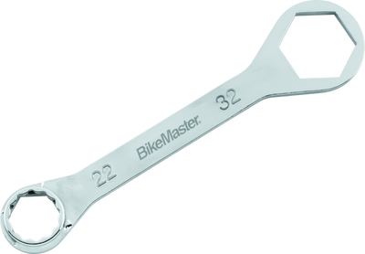 BikeMaster Rider Wrench - 32mm 6-Point & 22mm 12-Point Combination Wrench