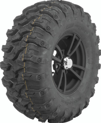 QuadBoss QBT446 27x11R12 Radial Utility Tire with 8-Ply Construction and Rim Guard