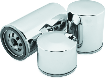 Twin Power Twin Cam and M8 Chrome Magnetic Oil Filter - Replaces Harley-Davidson 63798-99