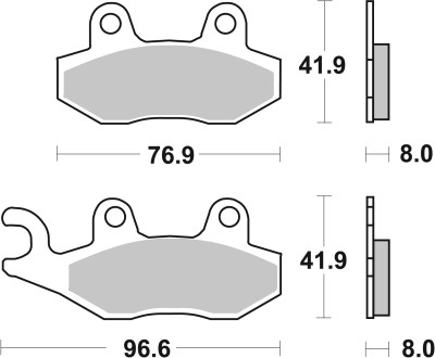 Brembo OE Powersports Sinter Prime Brake Pad (Part #07YA21SD)