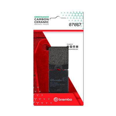 Brembo OE Powersports Piaggio Zip and SYM Front Carbon Ceramic Brake Pad (Part #07067)