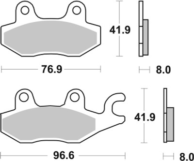 Brembo OE Powersports 07YA22SD Sinter Brake Pad for Can-Am Commander 800cc Front