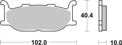 Brembo OE Powersports Sintered Brake Pad for Yamaha FZX Zeal 250cc Front - Part #07YA27SA