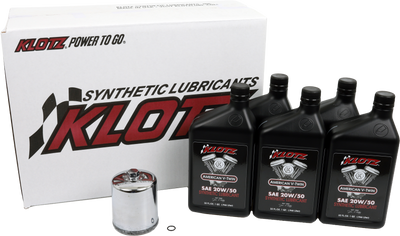 KLOTZ KH-111 Basic Harley Davidson 5 Quart Synthetic Oil Change Kit