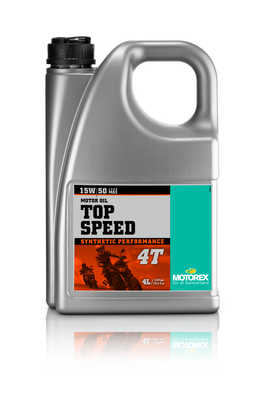 Motorex Top Speed Motor Oil 15W50 for 4-Stroke Engines, 4L (Case of 4)