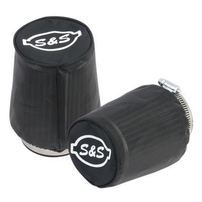 S&S Cycle Air Filter Cover for Tapered S&S Tuned Induction Filters - Black Nylon, 2 Pack
