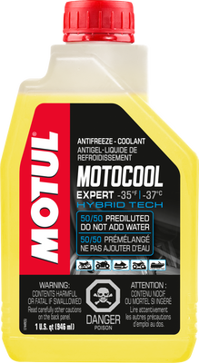 MOTUL Motocool Expert 1 Ltr Coolant - Ready-to-Use Antifreeze & Coolant for Automotive & Motorcycle Engines