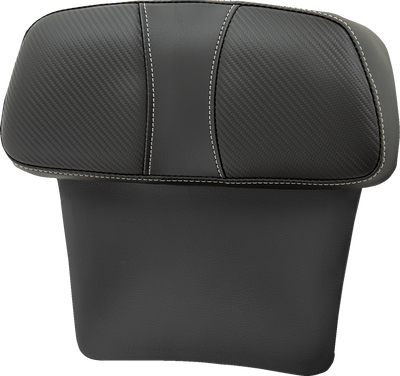 SADDLEMEN Chopped Tour Pak Backrest Pad - Dominator - Black w/ Carbon Fiber Inset - FLT/FLH '14-'23 814-07-CPACK-D