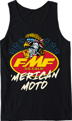 FMF Merican Moto Tank Top - Black - Large SU26123901-BLK-L