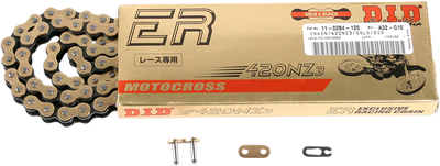 DID 420 NZ3 - High-Performance Motorcycle Chain - 120 Links - Gold 420NZ3G120RB