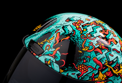 ICON Airform™ Munchies Helmet with MIPS®, Blue, 2XL – Injection Molded Polycarbonate Shell & Fog-Free Optics