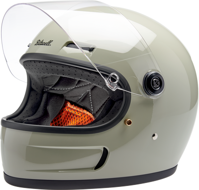 BILTWELL Gringo SV Helmet - Gloss Chalk Gray Large - Lightweight Impact-Resistant Motorcycle Helmet