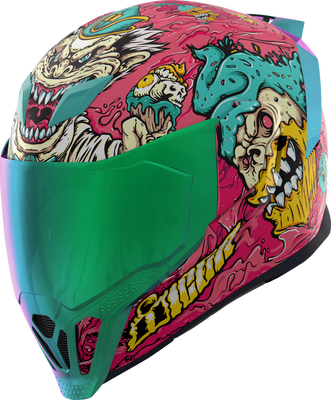 ICON Airflite™ Helmet Snack Attack MIPS® Pink XL with Fog-Free Dropshield and Advanced Ventilation