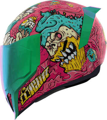 ICON Airflite™ Helmet Snack Attack MIPS® Pink XL with Fog-Free Dropshield and Advanced Ventilation