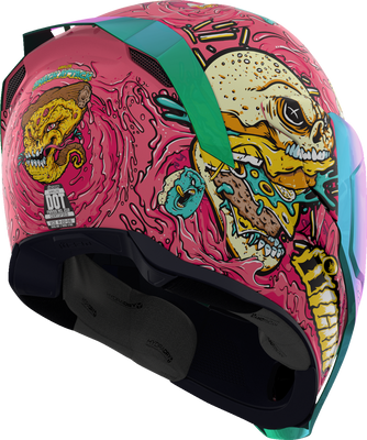ICON Airflite™ Helmet Snack Attack MIPS® Pink XL with Fog-Free Dropshield and Advanced Ventilation