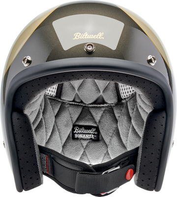 BILTWELL Bonanza Helmet - Scallop in Metallic Charcoal/Champagne, XL (Part Number: 1001-589-205)