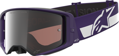 Alpinestars GOGGLES Supertech Goggle - Hunta 96 XXV, Purple/White with Silver Mirror Lens, Part 5101226-3168