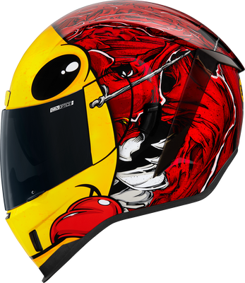 ICON Airform™ Helmet MIPS® Brozak Red 3XL with Quick-Release Shields and Advanced Ventilation
