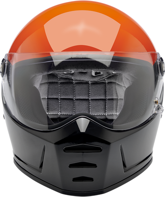 BILTWELL Lane Splitter Helmet - Podium Gloss Orange/Gray/Black XS (Part No. 1004-550-101)