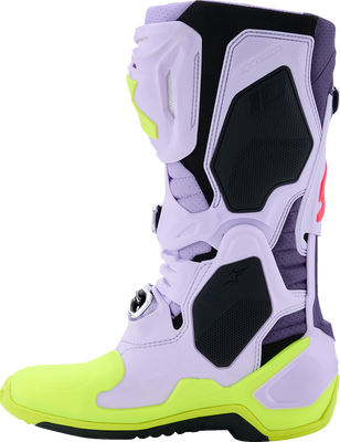 Alpinestars Tech 10 Supervented Off-Road Boots - Purple/Fluorescent Yellow/Diva Pink, US 12 / EU 47