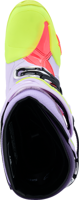 Alpinestars Tech 10 Supervented Off-Road Boots - Purple/Fluorescent Yellow/Diva Pink, US 12 / EU 47