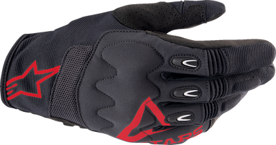 Alpinestars Techdura Gloves - Fire Red/Black, Medium (Part No. 3564524-3131-M)