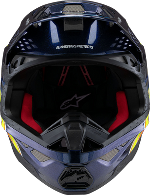 Alpinestars Supertech M10 Helmet TLD Edition 25 with MIPS® - Gloss Dark Blue, Orange, Yellow, Fluorescent Red, Small