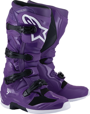 Alpinestars Tech 7 Off-Road Motorcycle Boots - Purple, US 10 / EU 44.5 – Model 2012025-38-10