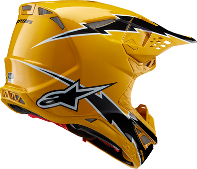 Alpinestars Supertech M10 Helmet - Ampress MIPS® - Gloss Black and Yellow - Medium