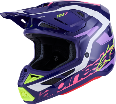 Alpinestars SM7 Helmet - Deed Gloss Purple/Pink - XL (Part Number 8302426-3142-XL)