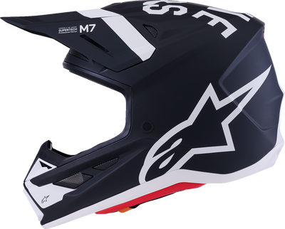 Alpinestars SM7 Dasher Helmet - Matte Black/White, Medium (Part Number 8302226-1121-M)