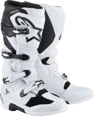 Alpinestars Tech 7 Off-Road Motorcycle Boots - White/Black US 7 / EU 40.5, Part Number 2012025-21-7