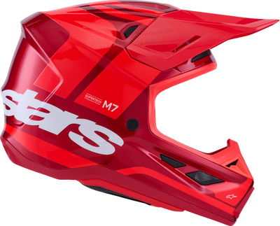 Alpinestars SM7 Helmet - Core Gloss Red, Medium (Part #8301826-3127-M)