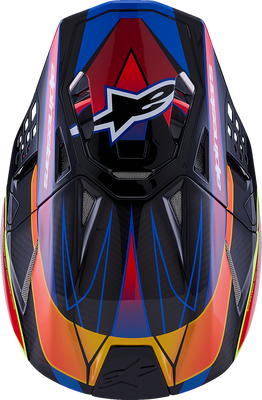 Alpinestars Supertech M10 Helmet with MIPS® - Era Gloss Blue/Red/Yellow Fluo, 2XL (Part Number 8301223-7356-XXL)