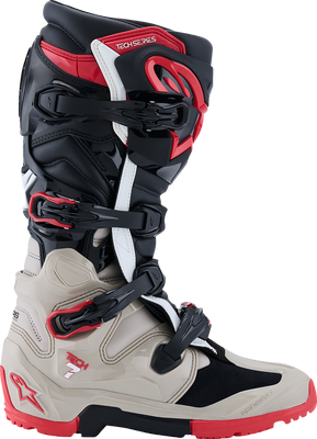 Alpinestars Tech 7 Enduro Boots - Black, Light Gray & Bright Red, US Size 8