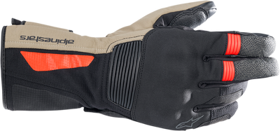 Alpinestars Denali Aerogel Drystar® Gloves - Black/Dark Khaki/Fluo Red, XL