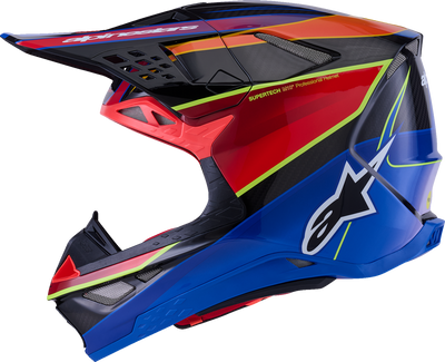 Alpinestars Supertech M10 Helmet with MIPS® - Era Gloss Blue/Red/Yellow Fluo, XS