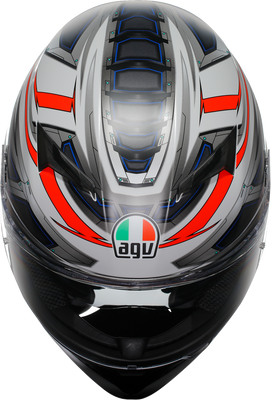 AGV K3 Helmet Space Matte White/Red Fluo 2XL - High-Performance Motorcycle Helmet with Pinlock® 70 MaxVision™ Lens