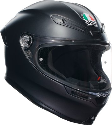 AGV K6 S Matte Black 2XL Motorcycle Helmet with Advanced Ventilation and Safety Features