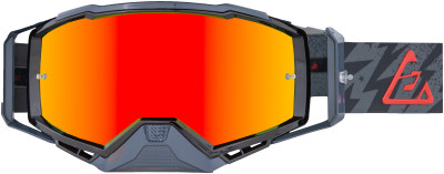 Answer ARC Bolt Goggles Black/Red - Powersports Impact-Resistant Eyewear with Anti-Fog Lens and Adjustable Strap