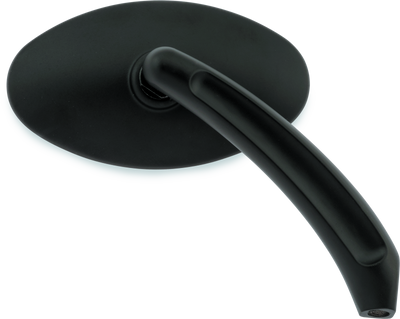 Bikers Choice 65-Up Black Oval Motorcycle Mirrors - Custom Pair with Tapered Stem Design