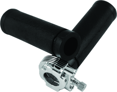 Bikers Choice 492701 Chrome Throttle Assembly with Grips for Harley-Davidson Big Twin, XL, and Custom Models