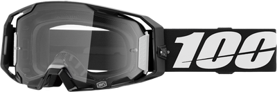 100-Percent Armatic Goggle Black Clear Lens - High-Impact Motocross Eye Protection