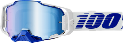 100 Percent Armega Goggle with Blue Mirror Lens - High-Performance Motocross Eye Protection